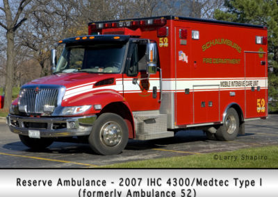 Schaumburg Fire Department Reserve Ambulance