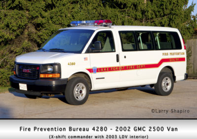 Fire Prevention Bureau - 2002 GMC 2500 van