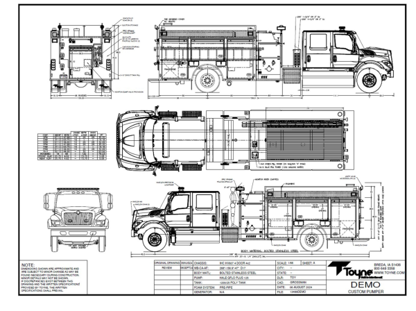 #chicagoareafire.com; #Toyne; #IHC; #FireTruck; #GalvaFD; #drawing;