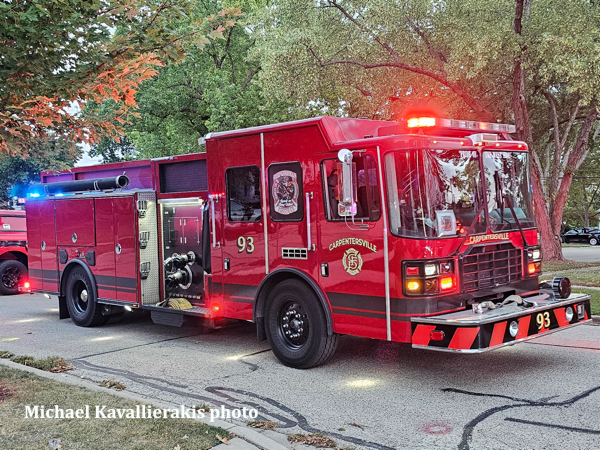 #chicagoareafire.com; #MichaelKavallierakis;  #FireTruck; #CarpentersvilleFD