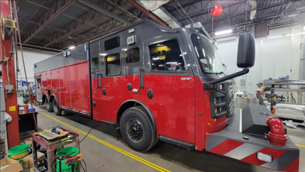 #chicagoareafire.com; #rosenbaueramerica; #FireTruck; #beingbuilt; #DavisFPD; #commander;