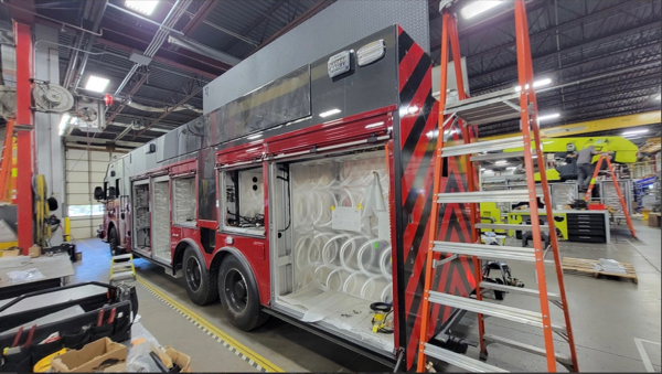 #chicagoareafire.com; #rosenbaueramerica; #FireTruck; #beingbuilt; #DavisFPD; #commander;