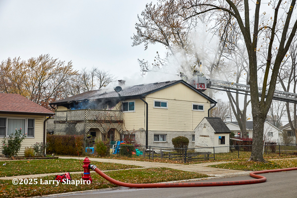 #chicagoareafire.com; #larryshapiro; #larryshapiro.tumblr.com; #larryshapiroblog.com; #shapirophotography.net; #firescene; #WheelinbgFD; #housefire; #venting; #smoke; #firefighters;