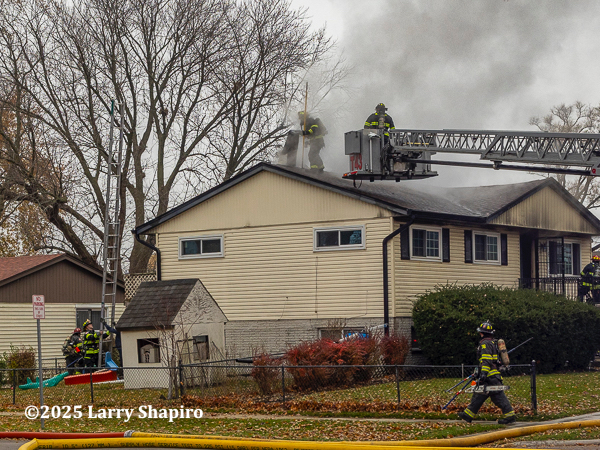 #chicagoareafire.com; #larryshapiro; #larryshapiro.tumblr.com; #larryshapiroblog.com; #shapirophotography.net; #firescene; #WheelinbgFD; #housefire; #venting; #smoke; #firefighters;