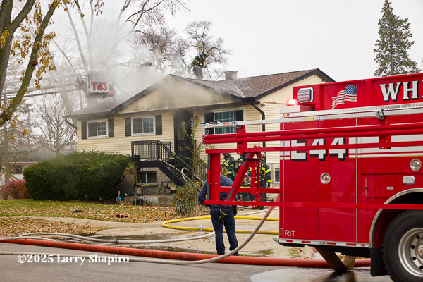 #chicagoareafire.com; #larryshapiro; #larryshapiro.tumblr.com; #larryshapiroblog.com; #shapirophotography.net; #firescene; #WheelinbgFD; #housefire; #venting; #smoke; #firefighters;