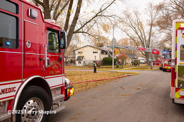 #chicagoareafire.com; #larryshapiro; #larryshapiro.tumblr.com; #larryshapiroblog.com; #shapirophotography.net; #firescene; #WheelinbgFD; #housefire; #FireTruck; #Pierce; #Enforcer;
