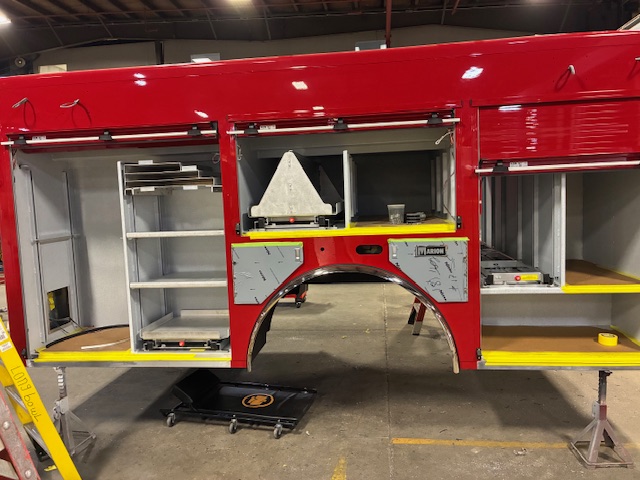 #chicagoareafire.com; Firetruck; #beingbuilt; #MelroseParkFD; #MarionBodyWorks;