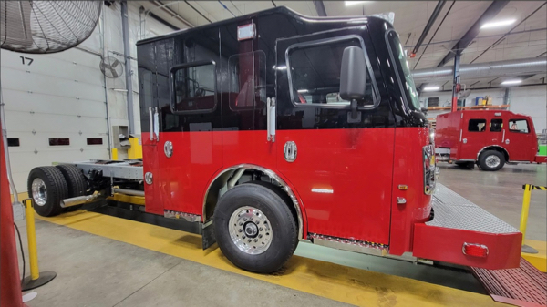 #chicagoareafire.com; #rosenbaueramerica; #FireTruck; #beingbuilt; #DekalbFD; #commander;