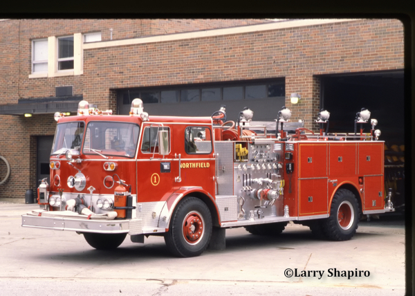 #chicagoareafire.com; #larryshapiro; #larryshapiro.tumblr.com; #larryshapiroblog.com; #shapirophotography.net; #history; #vintage; #NorthfieldFD; #FireTruck; #Seagrave; #pumper;