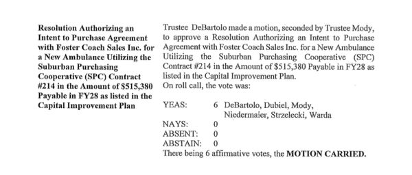 #chicagoareafire.com; #NilesFD; #newambulanceorder;