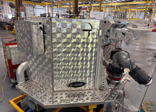 #chicagoareafire.com; #FireTruck; #beingbuilt; #EONE; #platformaerial; #Cyclone; #95RMP; #MelroseParkFD;