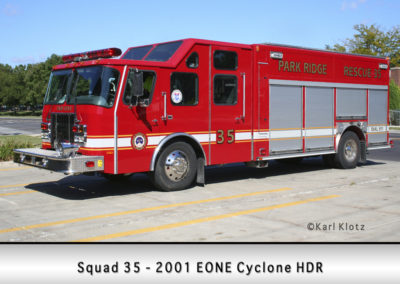 Park Ridge Fire Department Squad 35 - 2001 E-ONE Cyclone